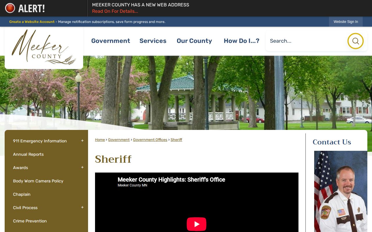 Meeker County Sheriff official page for warrant and wanted information